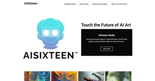 AISixteen - Generated images from text input.