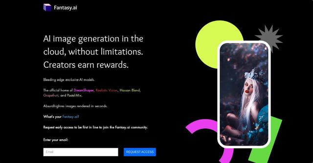 Fantasy.ai - Cloud-Based AI Image Generation with Exclusive Models for High-Resolution Images.