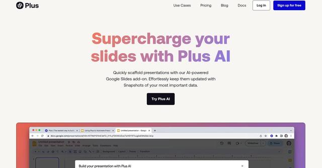 Plusdocs - Supercharge your slides with Plus AI