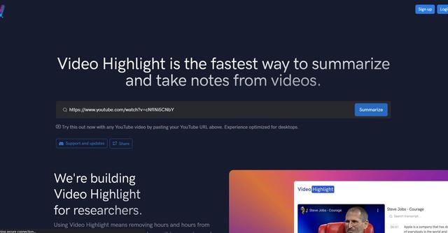 Video Highlight - Extracting key points for efficient video note-taking.