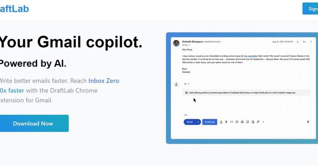 DraftLab - Reach Inbox Zero 10x faster with Gmail Chrome extension.