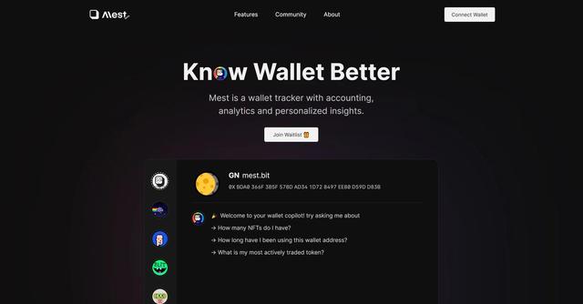 Mest - Manage and analyze blockchain wallets comprehensively.