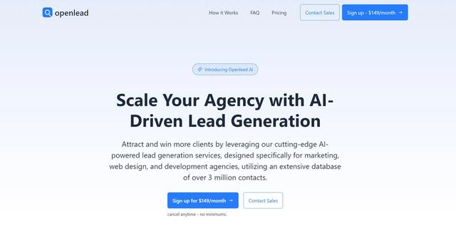 OpenLead - Generated custom lead lists with machine learning.