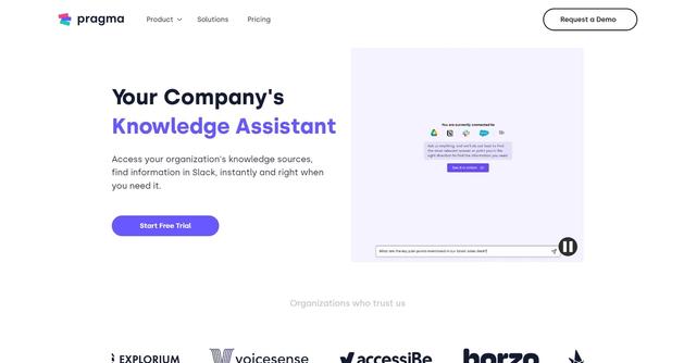 Pragma - Your Company's Knowledge Assistant