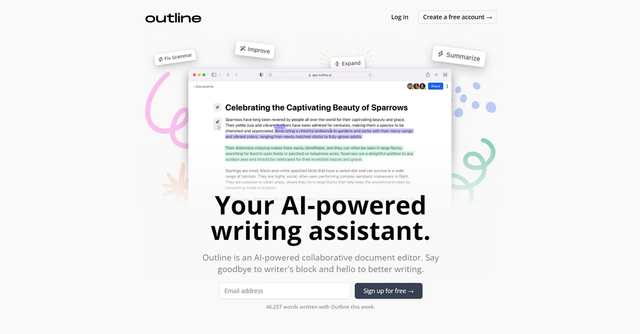 Outline - AI-powered collaborative document editor