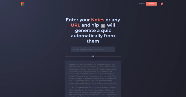 Yip - Generate questions from notes with Yip