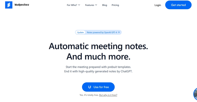 Wudpecker - End the meeting with perfect notes and share it to every stakeholder with Wudpecker.