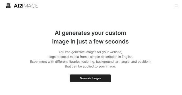 AI2image - AI creates custom images from English descriptions in seconds.