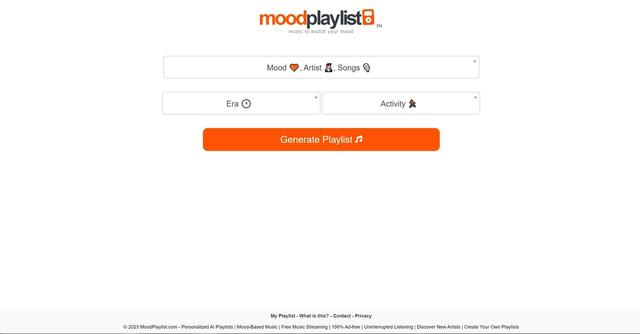 Moodplaylist.com - Uninterrupted, Ad-Free Music  to Match Your Mood