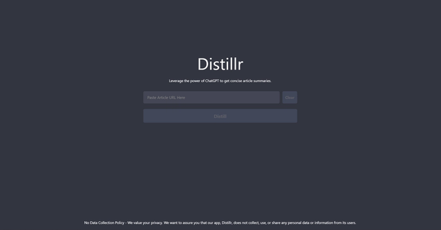 Distillr - Leverage the power of ChatGPT to get concise article summaries.