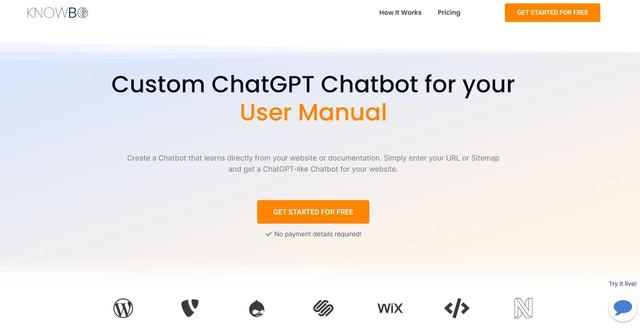Knowbo - Create a custom ChatGPT chatbot for your website, documentation, knowledge base, help center, user manual, or wiki