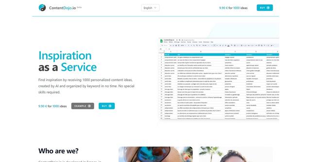 ContentDojo.io - Inspiration as a Service