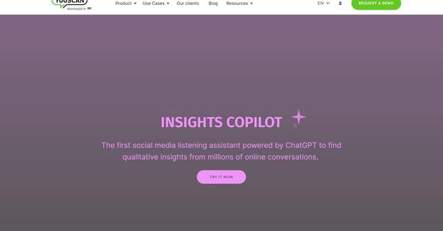 Insights Copilot - The first social media listening assistant powered by ChatGPT to find qualitative insights from millions of online conversations.