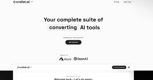 Krater.AI - Discover All Your AI Needs in One Place