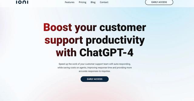 Ioni - Boost your customer support productivity with ChatGPT-4.