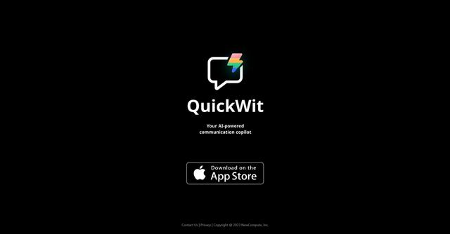 QuickWit - QuickWit empowers users with the tools and intelligence to have more productive and impactful conversations.
