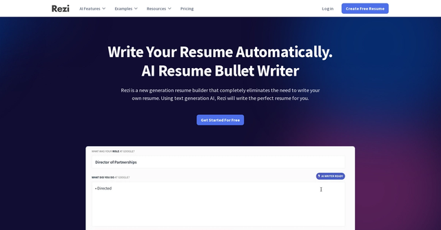 Rezi - AI based Resume Writer