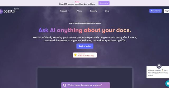 Collato - Collato is an AI-powered search engine tool that connects and organizes scattered information from various sources used by product teams.