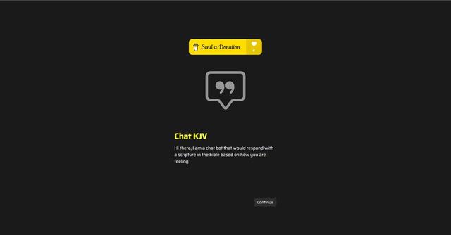 ChatKJV - AI-powered chatbot delivering interactive, conversational scripture readings from the King James Bible.