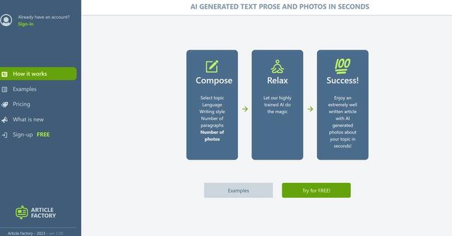 Article Factory - AI-crafted top-quality articles & photos with GPT-4 and stable diffusion