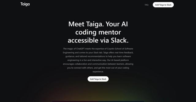Taiga - Meet Taiga. Your AI coding mentor accessible via Slack.