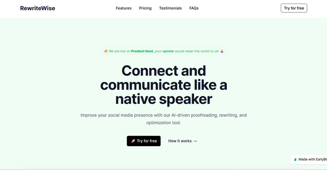 RewriteWise - Boost your social media confidence like a native speaker