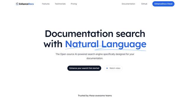 EnhanceDocs - Open-source AI-powered search engine for your documentation