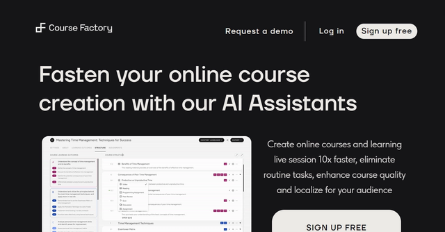 CourseFactory AI - CourseFactory AI is your team of AI agents dedicated to making online course creation faster, easier, and more effective.