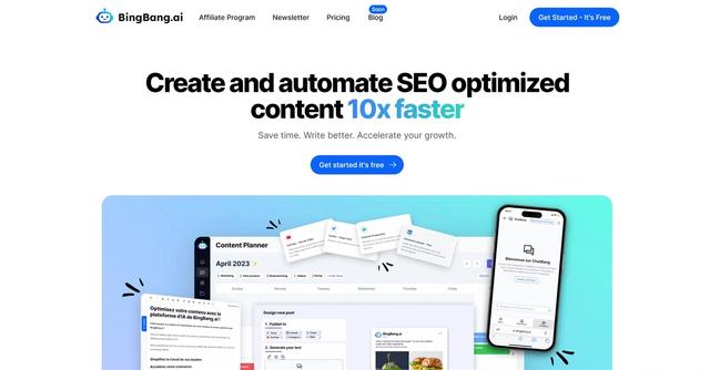 BingBang.ai - Generated content suggestions for article creation.