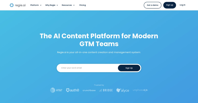 Regie - Regie helps teams write content faster with AI-powered automation.