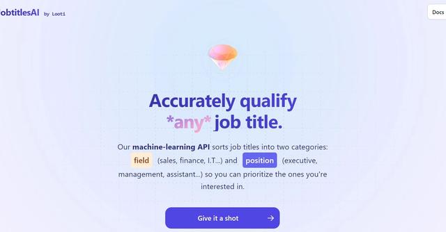 JobtitlesAI - Accurately classify job titles into field & position.