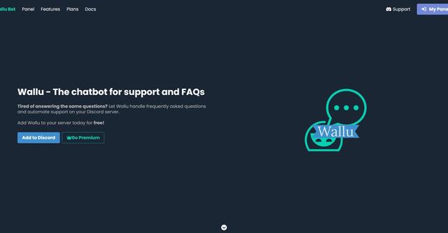 Wallu Bot - Wallu Bot is an AI chatbot designed to answer frequently asked questions (FAQs) on Discord.