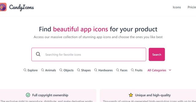 CandyIcons - Get full copyright ownership of unique, high-quality app icons