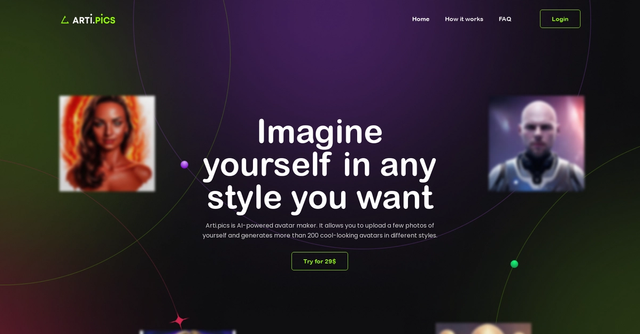 Arti.pics - Arti.pics creates 200+ AI-generated avatars from your photos.