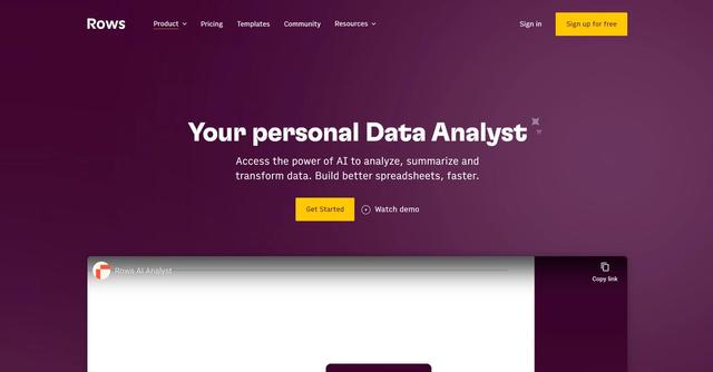 Rows AI - Your personal Data Analyst