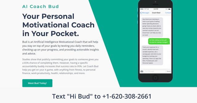 Al Coach Bud - Customized motivation coaching app.
