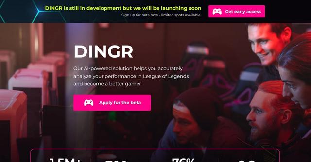 DINGR - Our AI-powered solution helps you accurately analyze your performance in League of Legends and become a better gamer