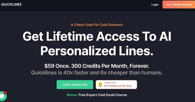 Quicklines - Automate cold emails: upload CSV and get personalized ice breakers