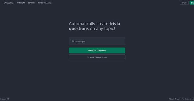Trivai - Generates endless topic questions