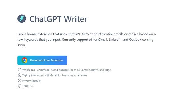 ChatGPT Writer - Generate emails/replies based on keywords