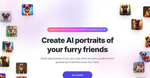 Furryfriends.ai - Generate delightful AI pet portraits of your furry companions.