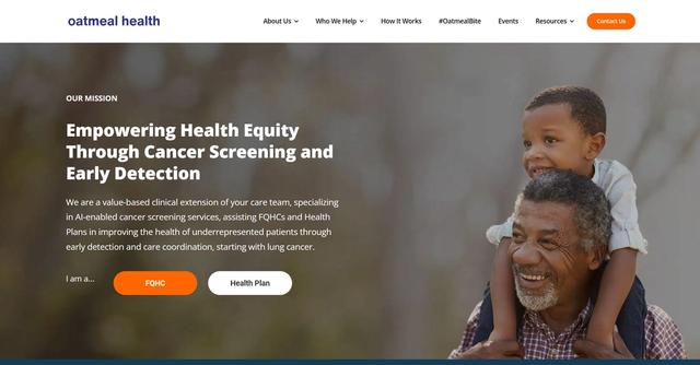 Oatmealhealth - Oatmeal Health is an AI-enabled cancer screening service that helps identify and screen high-risk populations for lung cancer.