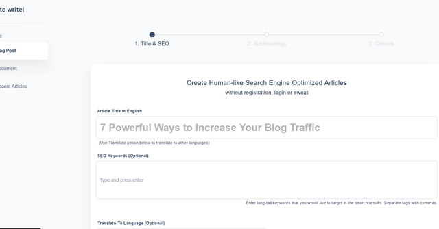 AutoWrite App - AI Writer with Human-like SEO