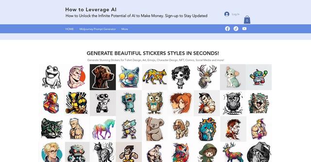 Sticker Prompt Generator - Inspires quick sticker design for artists & designers.