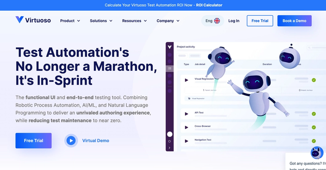 Virtuoso QA - Low-code/no-code Test Automation tool powered by AI, NLP & RPA