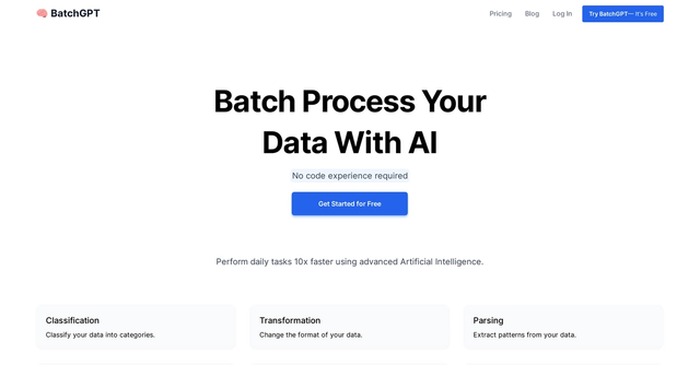 Batch GPT - Batch Process Your Data With AI