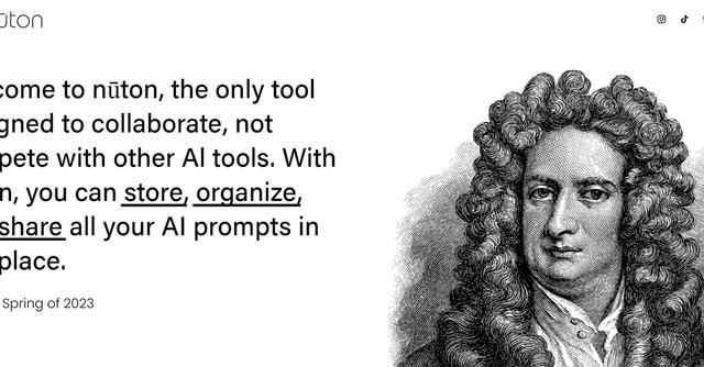 Nūton.ai - Store, organize, and share all your AI prompts in one place.