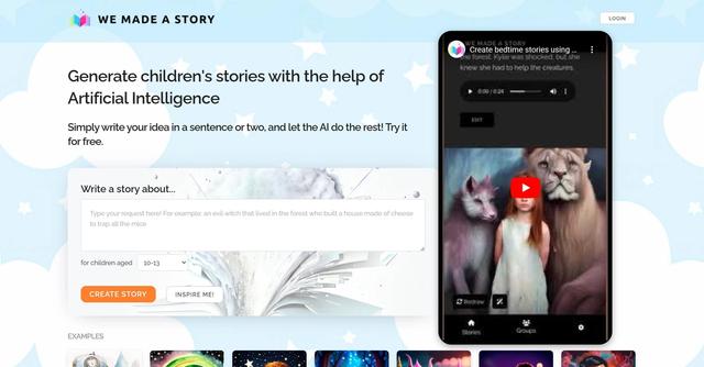 We Made A Story - We Made a Story is an AI-powered tool that helps users create children's stories with stunning illustrations.
