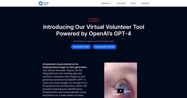 Be My Eyes - App connects the blind with volunteers.