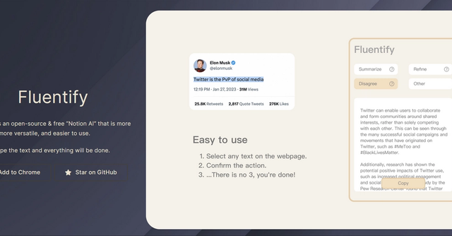 Fluentify - Free and open-source  “Copilot for the web”.